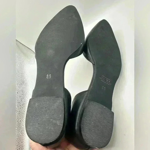 J Jill Elegant Black Leather D'Orsay Pointed Toe Flats Women’s Size 8.5 EEUC!! - Picture 4 of 4
